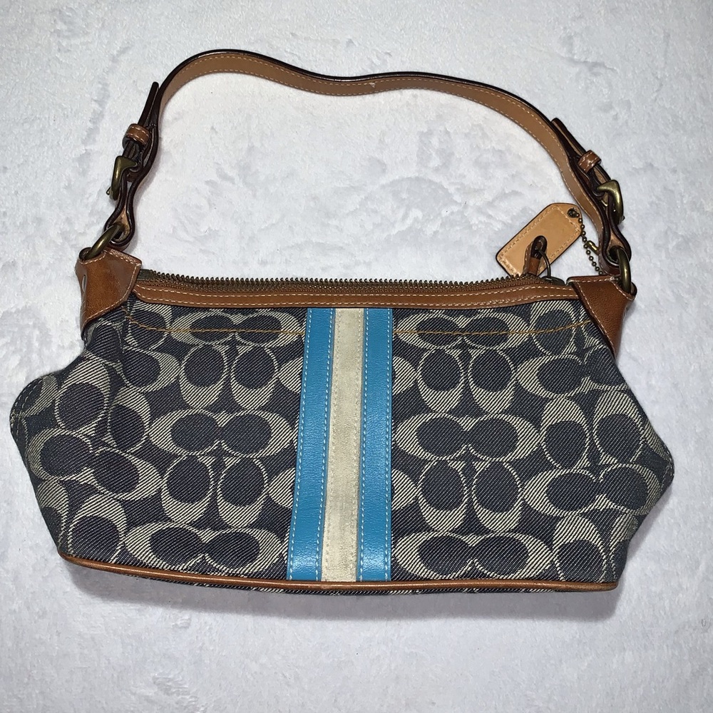 COACH MINI bag with suede stripe